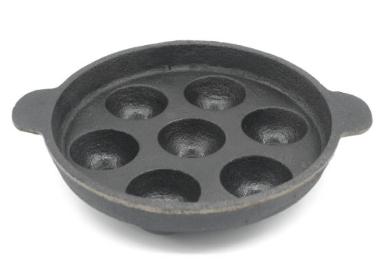SEASONED CAST IRON PANIYARAM CHATTI FLAT BASE-1