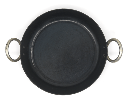 SEASONED IRON ETHNIC FLAT BOTTOM KADAI