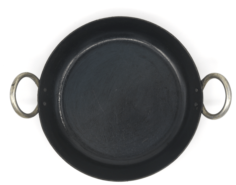 SEASONED IRON ETHNIC FLAT BOTTOM KADAI-1