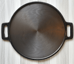 SEASONED CAST IRON FLAT DOSA TAWA WITH DOUBLE HANDLE-1
