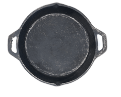 SEASONED CAST IRON SKILLET WITH DOUBLE HANDLE-1