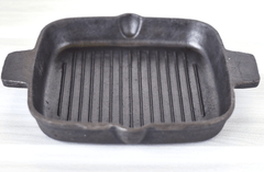 SEASONED CAST IRON GRILL PAN-1