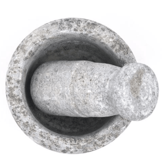 SOAPSTONE MORTAR AND PESTLE