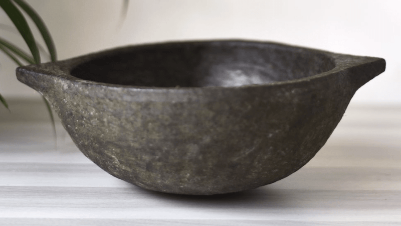 SEASONED SOAPSTONE KADAI-1