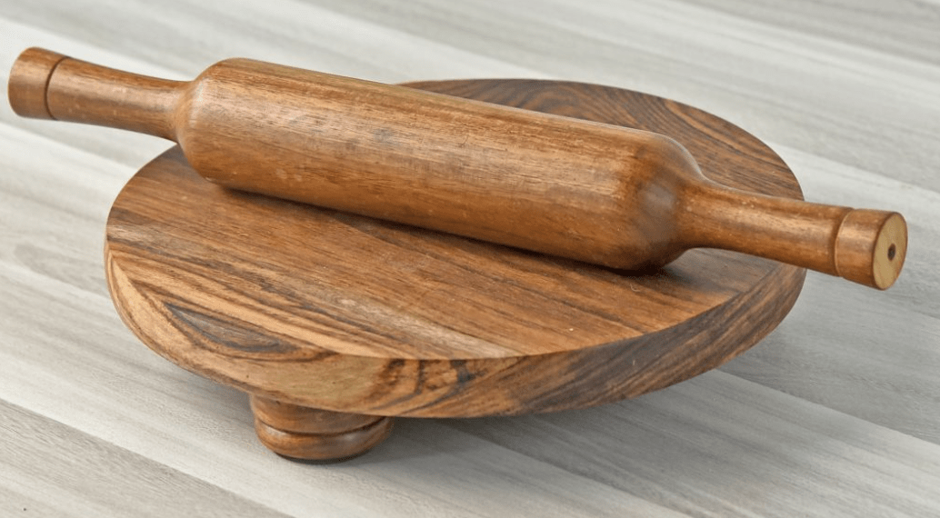 WOODEN CHAKLA & BELAN (CHAPATHI ROLLER)
