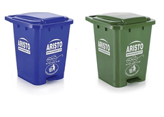 ARISTO Plastic Pedal Garbage Waste Dustbin 45 LTR (Green/Blue)-4
