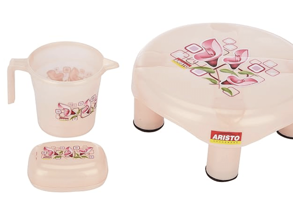 ARISTO Dyna Bathroom Set Ecpnomy (6 Pcs Set), Color May Vary