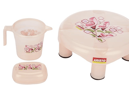 ARISTO Dyna Bathroom Set Ecpnomy (6 Pcs Set), Color May Vary