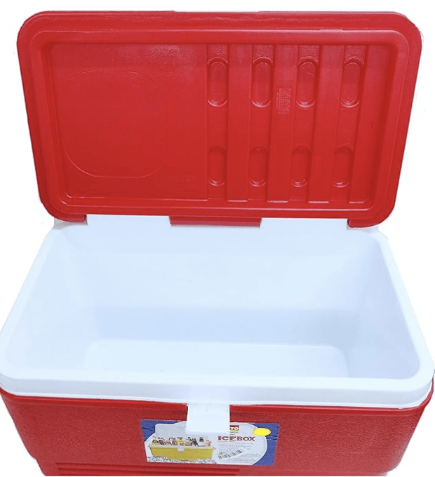 Aristo Plastic Insulated Chiller Ice Box, 60 Liter, Red