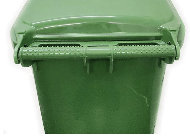 ARISTO Plastic Manual-Lift Garbage Waste Trash Bucket Dustbin with Wheels and Lid (120 L, Green
