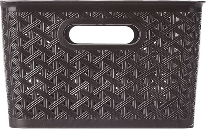 ARISTO Plastic Storage Basket Wthout Lid 8.5 LTR (31 x 24 x 14 cm), color may vary, medium (SOLITAIRE 223 Wthout Lid)