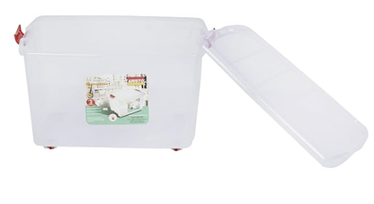 ARISTO Plastic Multipurpose Storage Container Box 45 L (54.5 x 40 x 33 cm, Clear) - Pack of 2, Rectangular