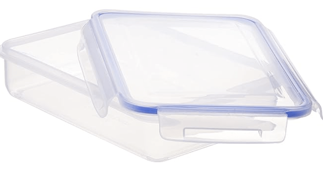 Aristo Lock & Fresh 301 Plastic Storage Container - 1100 ML, Transparent Clear, large (LOCK&FRESH301) (22 x 15.5 x 6cm)