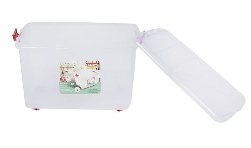 ARISTO Multipurpose Plastic Storage Box 45 Container (Transparent, 25L) - Pack of 2-3