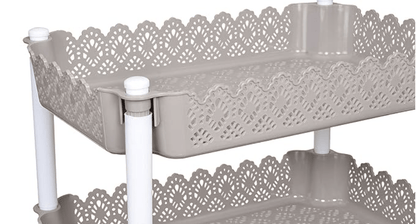 ARISTO Plastic Storage Rack 4 Shelfs, Grey (1 Piece), Medium (VR10932), (40.5 x 26.5 x 61 Cm)