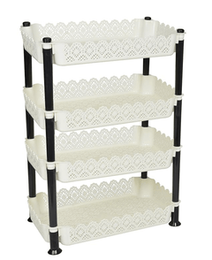 ARISTO Plastic Storage Rack 4 Shelfs, White (1 Piece), Medium (VR10935)-2