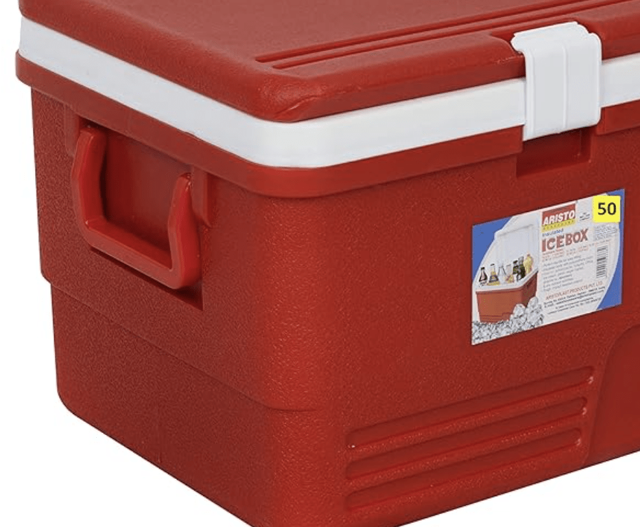 ARISTO इंसुलेटेड चिलर आइस बॉक्स (लाल, 62.5 x 36 x 35.5 सेमी, 50 लीटर) 
