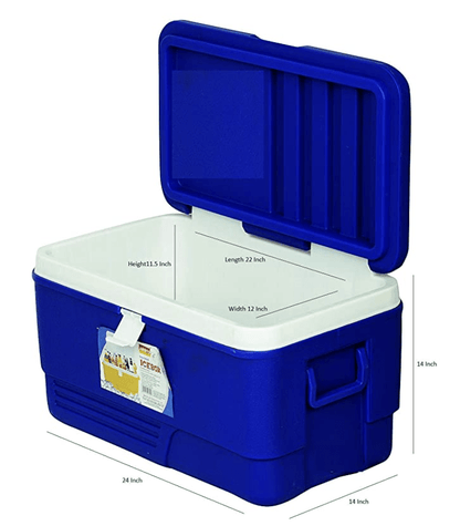 Aristo Insulated Chiller Ice Box | Standard Size for Travel Party Bar Ice Cubes | Cold Drinks | Medical Purpose |50 Litre,Blue