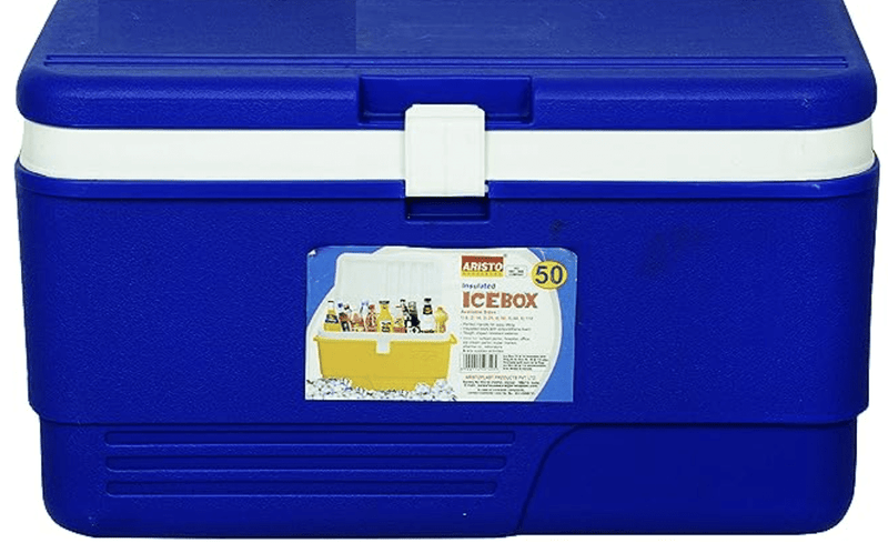 Aristo Insulated Chiller Ice Box | Standard Size for Travel Party Bar Ice Cubes | Cold Drinks | Medical Purpose |50 Litre,Blue-1