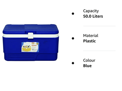 Aristo Insulated Chiller Ice Box | Standard Size for Travel Party Bar Ice Cubes | Cold Drinks | Medical Purpose |50 Litre,Blue