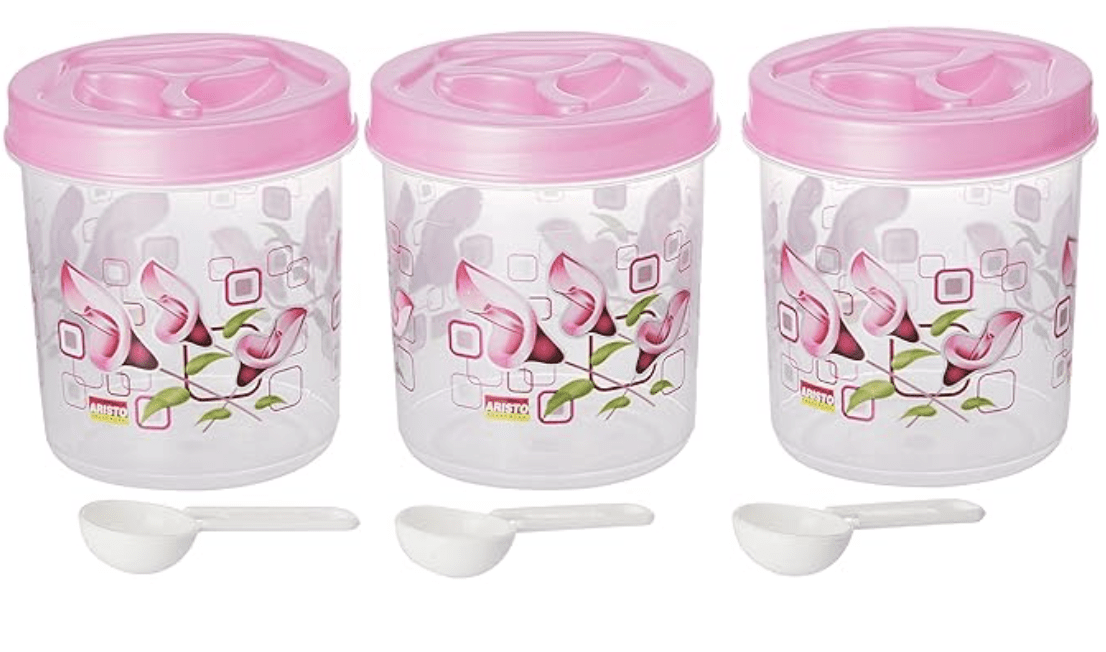 Aristo Store Queen 222 Plastic Storage Container- 500 ml (3 PCS SET)