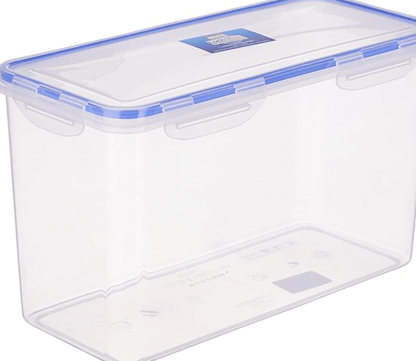 ARISTO Plastic Air Tight Kitchen Container/Box with Dry Storage System, 6070 Ml, Standard, Transparent, (32 x 15 x 19 CM)