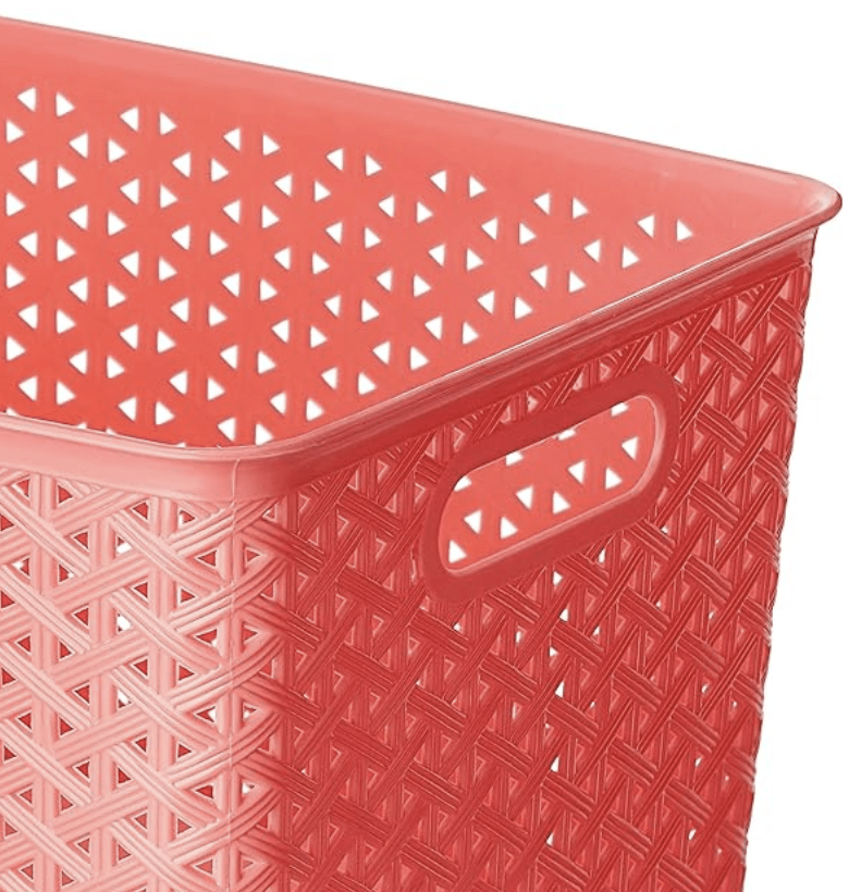 ARISTO Plastic Storage Basket Wthout Lid 11.2 LTR, medium (SOLITAIRE 224 Wthout Lid), (31.5 x 24.5 x 18 cm)