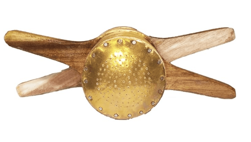 Handmade Wooden idiyappam Maker Kitchen Press Tool and chakli Press Maker Sev Sancha Maker with Brass Bottom Sheet-4