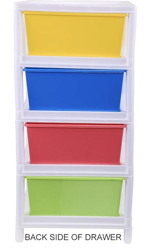 ARISTO Everest Multipurpose 4 Drawer Plastic Modular ARISTO Chest Storage Organizer, multicolour, Standard, (30.5 x 39 x 61 CM )