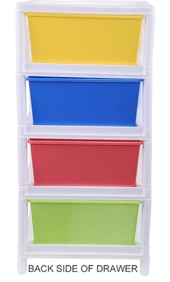 ARISTO Everest Multipurpose 4 Drawer Plastic Modular ARISTO Chest Storage Organizer, multicolour, Standard, (30.5 x 39 x 61 CM )-3