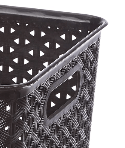 ARISTO Plastic Storage Basket Wthout Lid 8.5 LTR (31 x 24 x 14 cm), color may vary, medium (SOLITAIRE 223 Wthout Lid)
