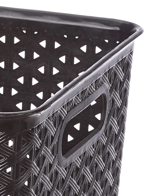 ARISTO Plastic Storage Basket Wthout Lid 8.5 LTR (31 x 24 x 14 cm), color may vary, medium (SOLITAIRE 223 Wthout Lid)