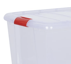 ARISTO Multipurpose Plastic Rectangular 25 Ltr Storage Box/Container - Pack of 2 (Transparent), standard, (45.5 x 34 x 26 cm)-2