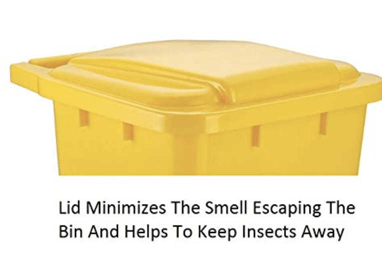 Aristo Plastic Pedal Garbage Waste Dustbin 45 LTR (Yellow + Black ) Combo