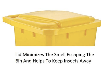 Aristo Plastic Pedal Garbage Waste Dustbin 45 LTR (Yellow + Black ) Combo