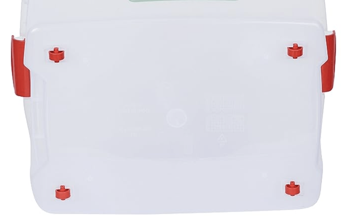 Aristo Multipurpose Plastic Storage Container Box With Wheels 70 Ltr (Clear,Transparent), 62 x 45 x 38 cm, Rectangular