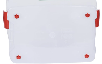 Aristo Multipurpose Plastic Storage Container Box With Wheels 70 Ltr (Clear,Transparent), 62 x 45 x 38 cm, Rectangular