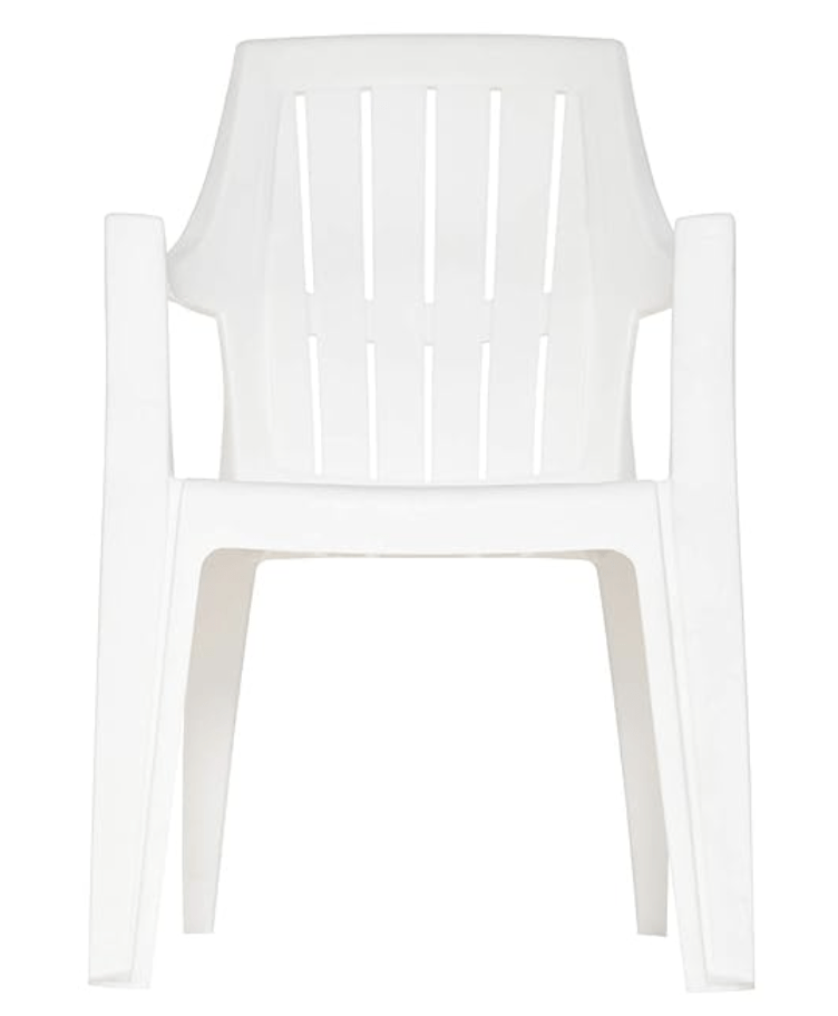 Supreme Turbo Super Plastic Chair (Milky White, Set of 4)