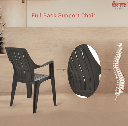 Supreme Turbo Super Plastic Chair (Wenge, Set of 4)