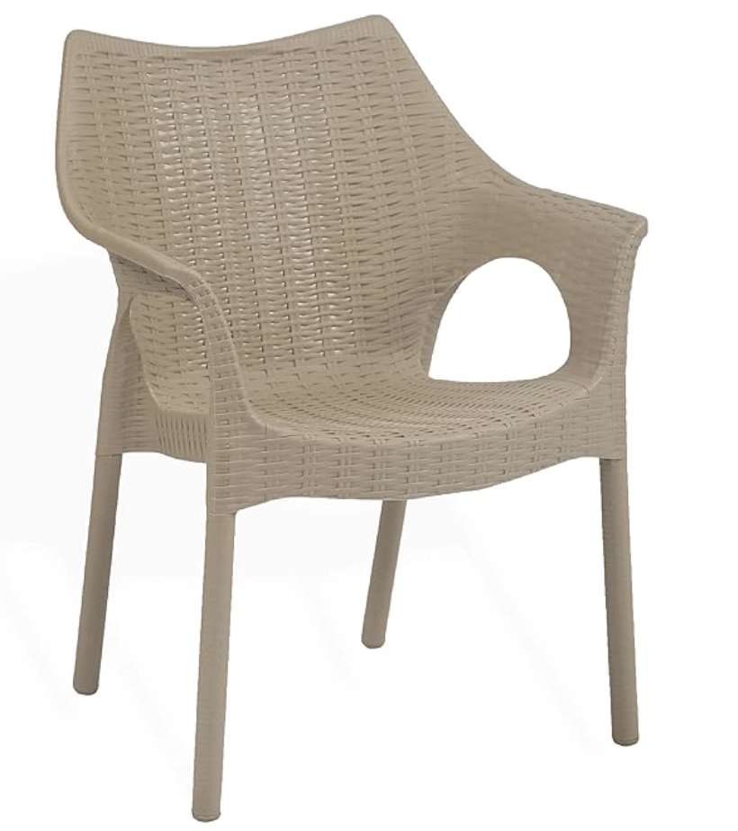 Supreme chairs Cambridge Heavy Plastic Chair | Oversized Arm Chair for Garden and Outdoor 250Kg Weight Bearing Capacity 1 Chair