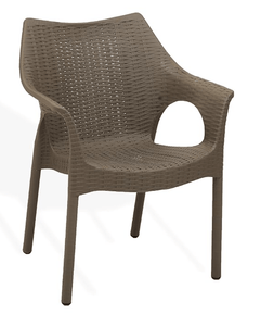 Supreme chairs Cambridge Heavy Plastic Chair | Oversized Arm Chair for Garden and Outdoor | 250Kg Weight Bearing Capacity | 6 Months Warranty (Wenge) | Set of 2 Chairs-2