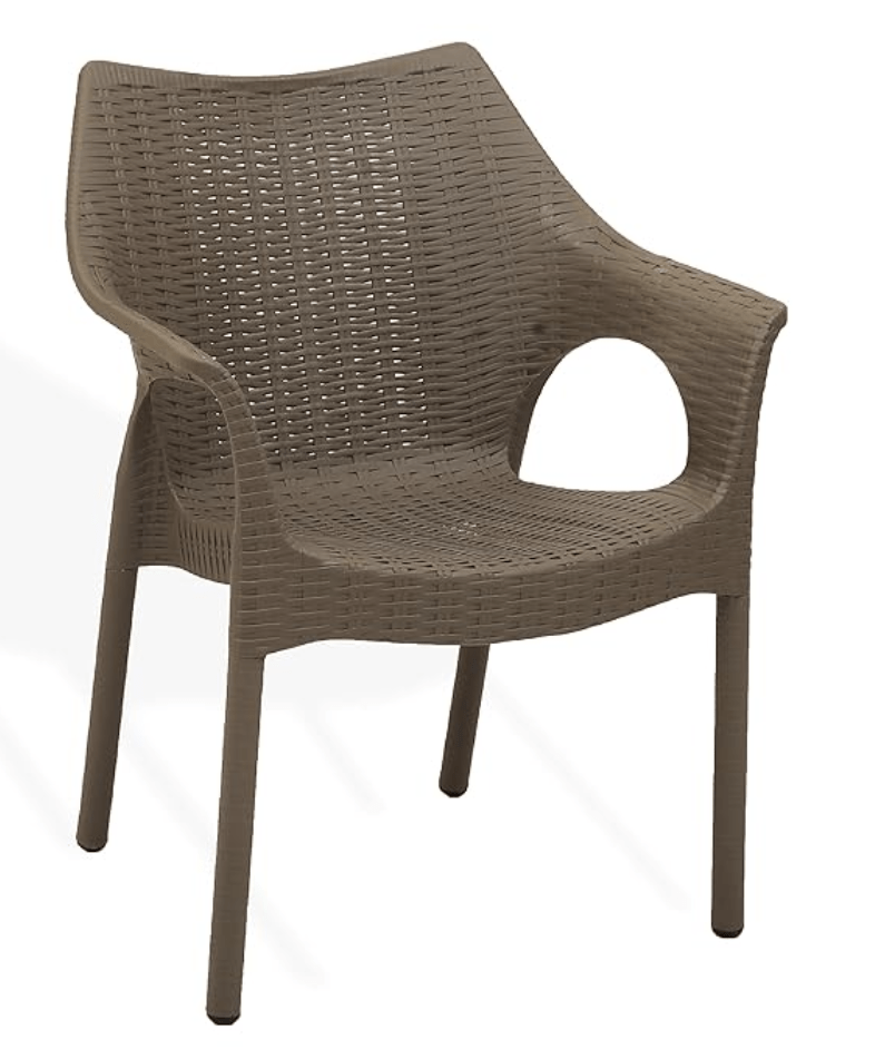 Supreme chairs Cambridge Heavy Plastic Chair | Oversized Arm Chair for Garden and Outdoor | 250Kg Weight Bearing Capacity | 6 Months Warranty (Wenge) | Set of 2 Chairs-2