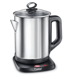 Prestige Smart-1.7 IOT Enabled Electric Kettle with Concealed Element 1.7L, 1500W, Silver Variable Temperature Control Through WiFi-1