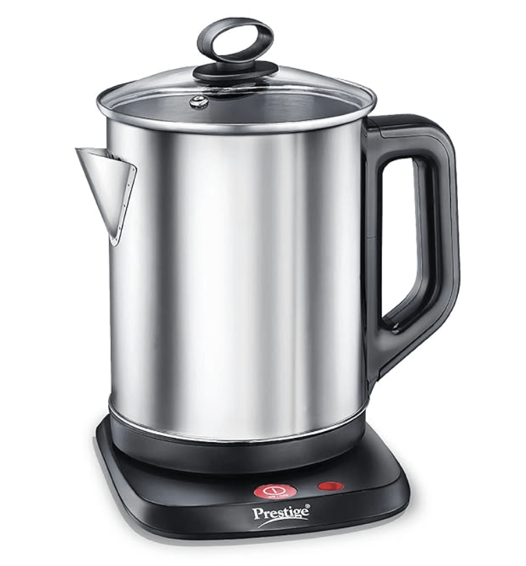 Prestige Smart-1.7 IOT Enabled Electric Kettle with Concealed Element 1.7L, 1500W, Silver Variable Temperature Control Through WiFi-1