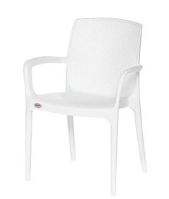 Supreme Texas Plastic Chair (Milky White, Set of 4)-3