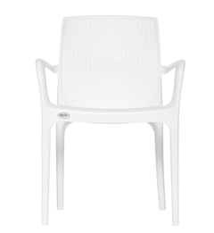 Binani Supreme Texas Heavy Stackable Armchair for Home and Office (White, Set of 2)-3