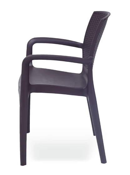 Supreme Texas Heavy Plastic Chair for Indoor/Outdoor Use (Color: Globus Brown; Count: 2 Pc.)