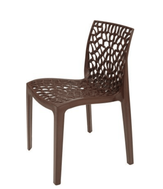 Supreme Plastic Web Chairs(Brown) Set of 4