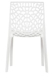 Supreme Web Plastic Dining Chair | Armless Plastic Chair for Home | Office | Cafe | Garden | Indoor&amp;Outdoor Use | Plastic Chair Set of 2 |Colour: White; Set of 2 Chair-2