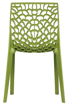 Supreme Web Armless Plastic Chair | Plastic Dining Chair for Home | Office | Cafe | Garden | Indoor&amp;Outdoor Use | Web Chair Mehandi Green | Armless Heavy Chair Set of 2-2